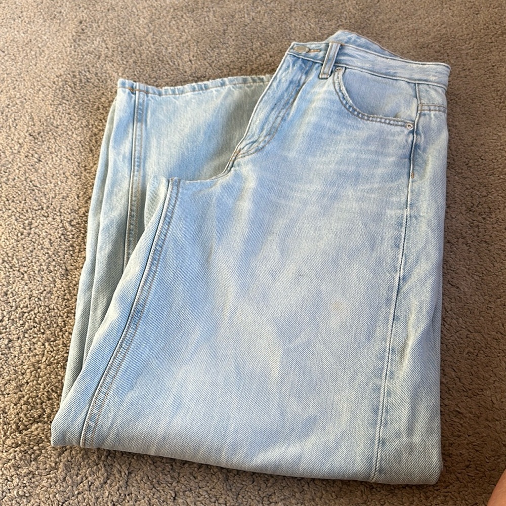 Zara wide leg high waisted jeans